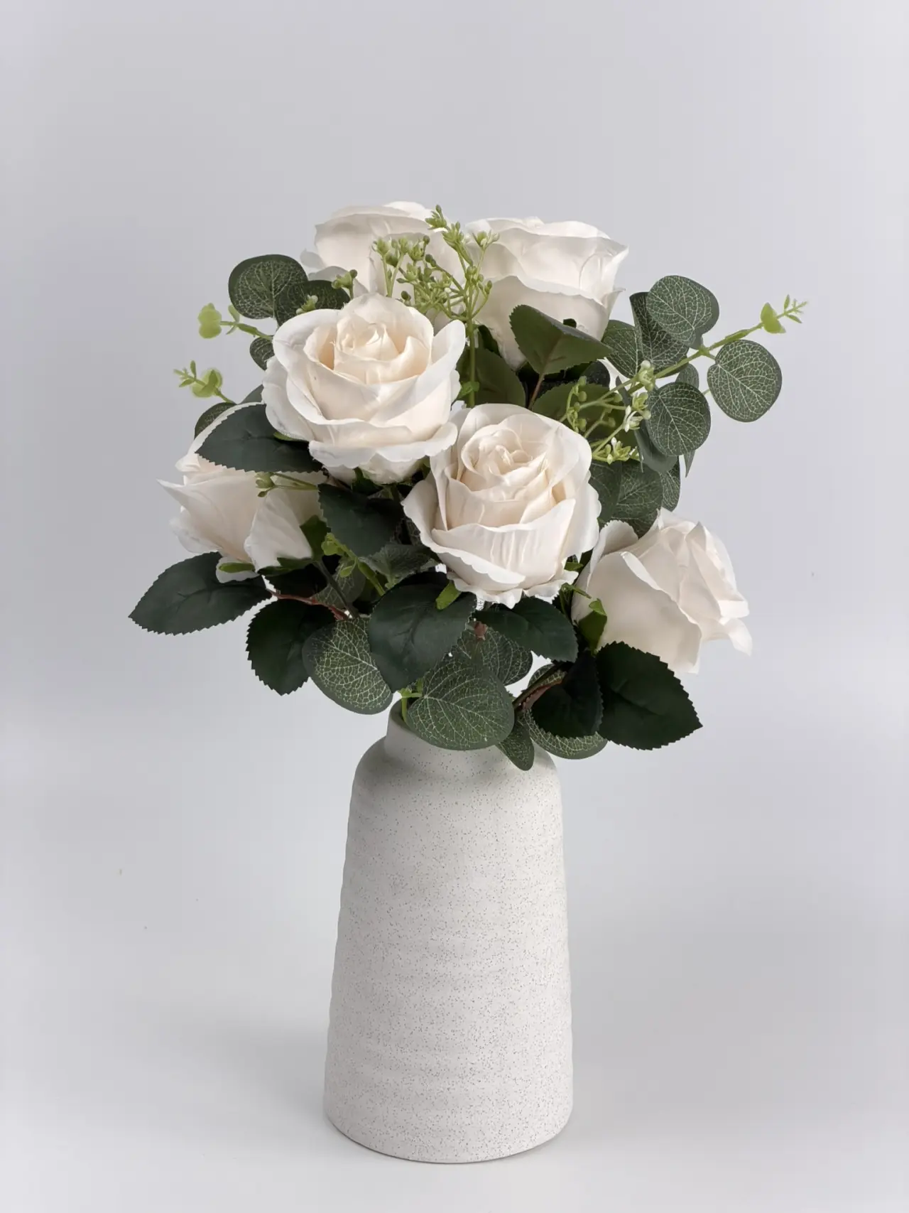 زهور XinYue الاصطناعية - 常规盆栽仿真玫瑰花HBAPT25053-2